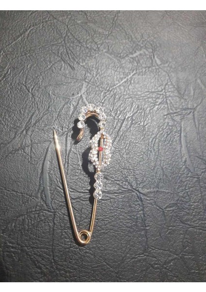 Kristal Taslı Iğne Broş Yaka Iğnesi 6 cm