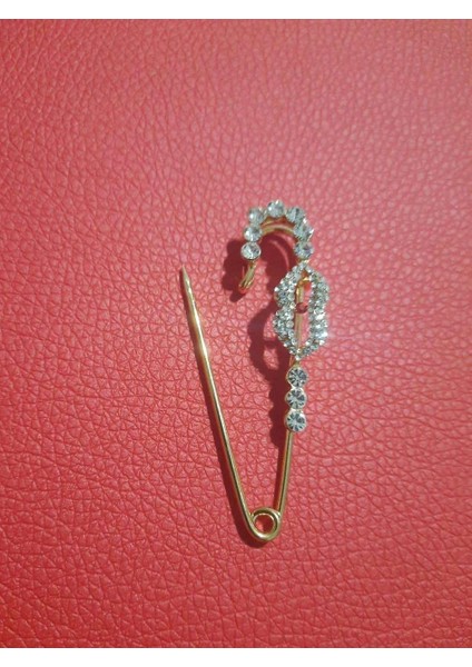 Kristal Taslı Iğne Broş Yaka Iğnesi 6 cm