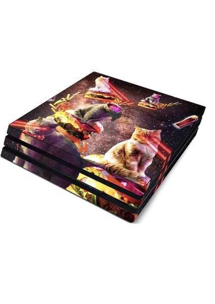Burger Cats Playstation 4 Pro Sticker Kaplama
