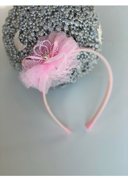 Prenses Taçlı Taşlı Tüllü Inci Çocuk Tacı Şeker Pembe fiyatları