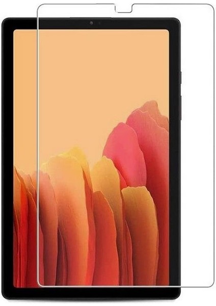 Samsung Galaxy A7 Lite T220 Silikon Kılıf Buzlu Şeffaf + Temperli Cam