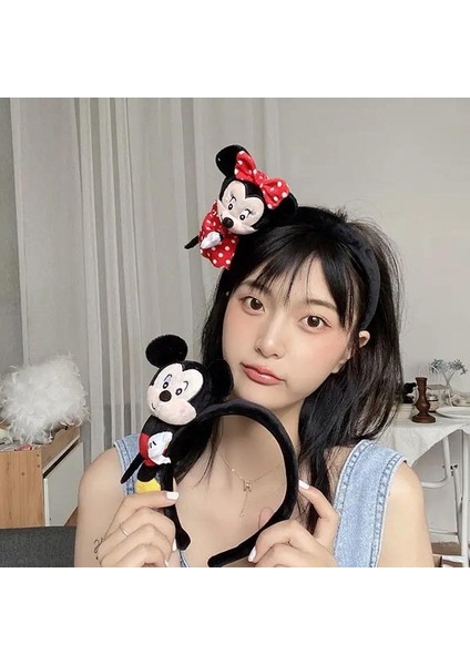 Sevimli Büyük Peluş 3D Boyutlu Oyuncak Mickey Mouse Fare Kadife Kadın Çocuk Tacı Kostüm Taç fiyatları
