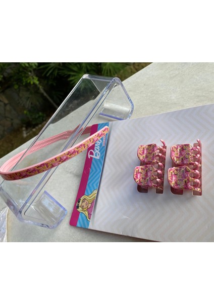 Barbie Açık Pembe Taç Toka Çocuk Hediye Set fiyatları