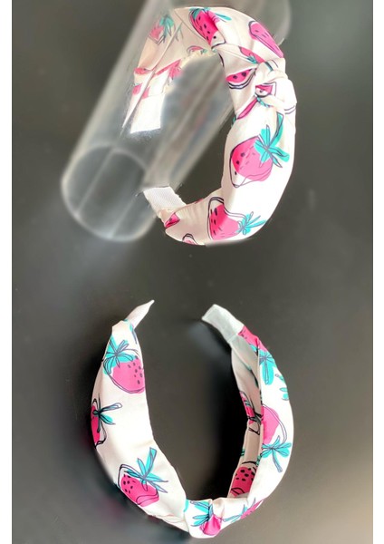 Özel Yeni Yaz Sezonu Trend Düğüm Pembe Çilek Parlak Taç Yetişkin Çocuk Tacı
