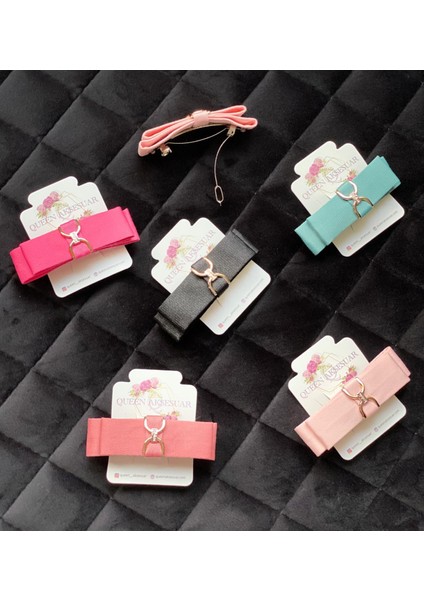 Trend Lüks 5li Mavi Pembe Siyah Pudra Metal Klipsli Toka Seti