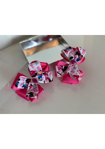 Mini Mouse 2 ' Li Kız Çocuk Bebek Doğum Günü Hediye Pensli Toka