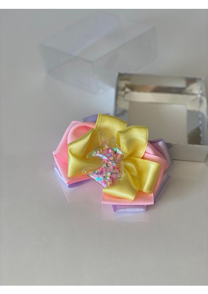 Saten Unicorn Yaldızlı Pembe Mor Sarı Fiyonk Toka Anne Kız Çocuk Hediye fiyatları