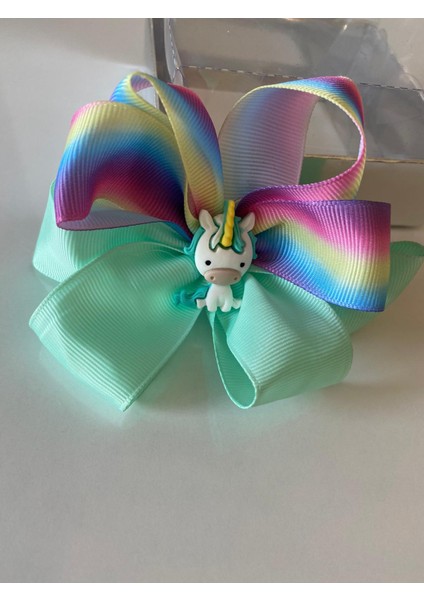 Mint Unicorn Figürlü Kız Çocuk Bebek Doğum Günü Hediye Pensli Toka