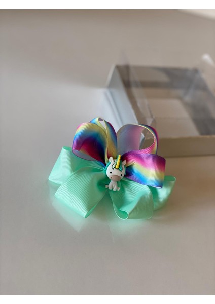 Mint Unicorn Figürlü Kız Çocuk Bebek Doğum Günü Hediye Pensli Toka fiyatları