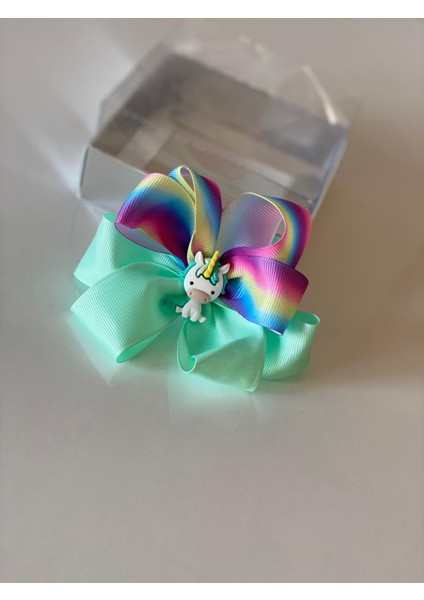 Mint Unicorn Figürlü Kız Çocuk Bebek Doğum Günü Hediye Pensli Toka modelleri