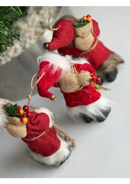 Ithal Koleksiyonluk Yılbaşı Lüks Sevimli Noel Baba Oyuncak Çam Ağacı Süsü Dekor Biblo Büyük 25-30CM fiyatları