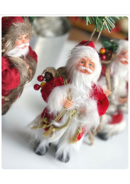Ithal Koleksiyonluk Yılbaşı Lüks Sevimli Noel Baba Oyuncak Çam Ağacı Süsü Dekor Biblo Büyük 25-30CM modelleri