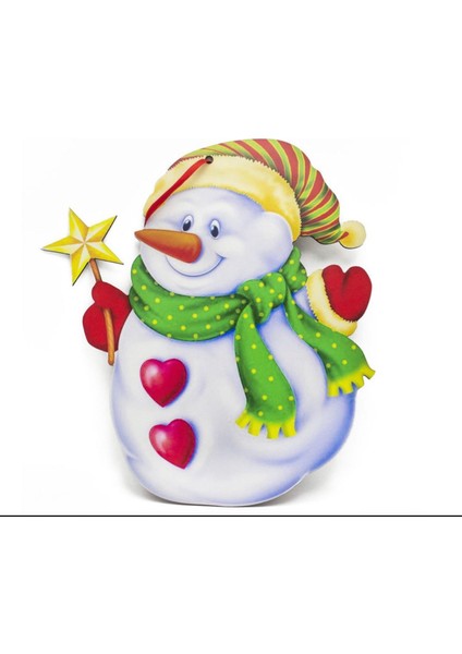 Yeni Yıl Yılbaşı Ahşap Büyük Sevimli Kardan Adam Pano Çam Ağacı Kapı Duvar Dekorasyon Süsü fiyatları