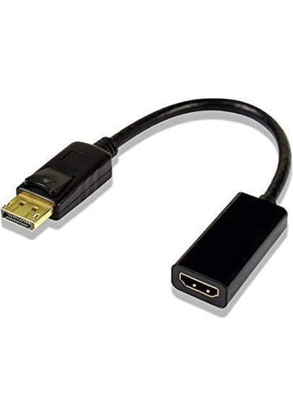 AL-4810 4K Destekli Displayport HDMI Dönüştürücü Adaptör, Siyah