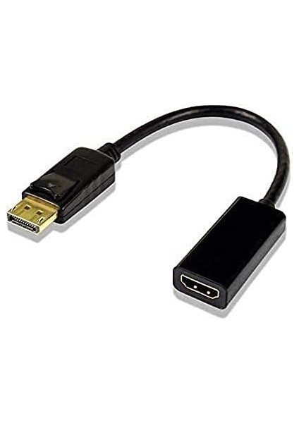 AL-4810 4K Destekli Displayport HDMI Dönüştürücü Adaptör, Siyah