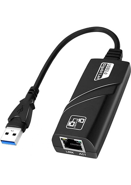 FC13 USB 3.0 To Gigabit Ethernet RJ45 Adaptör, Siyah