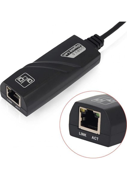 FC13 USB 3.0 To Gigabit Ethernet RJ45 Adaptör, Siyah fiyatları