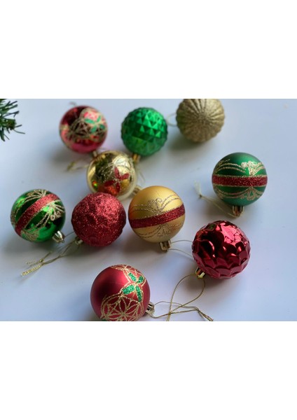 Yeni Yıl Yılbaşı Ithal Lüks Koleksiyonluk 5li Hediye Kutulu Simli Metalik Çam Ağacı Süsü Topu fiyatları