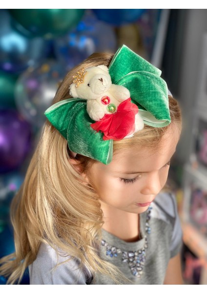 Özel Kutusunda Hediye Lüks Kadife Fiyonk Taç Kristal Taşlı Prenses Ayıcıklı Taç fırsatları