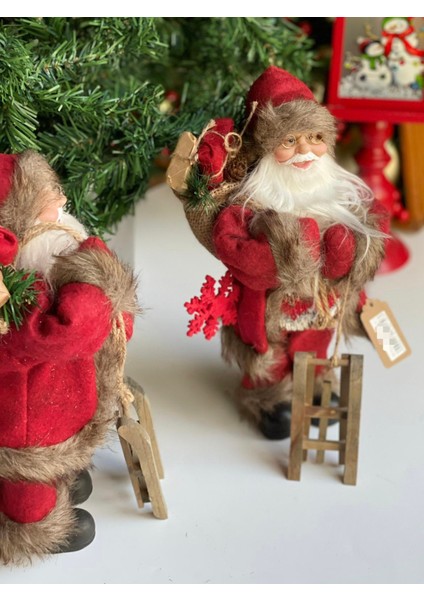 Ithal Koleksiyonluk Yılbaşı Lüks Dekorasyon Kızaklı Noel Baba Oyuncak Biblo Çam Ağacı Süsü Dekor fırsatları