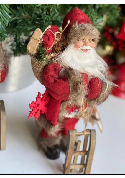 Ithal Koleksiyonluk Yılbaşı Lüks Dekorasyon Kızaklı Noel Baba Oyuncak Biblo Çam Ağacı Süsü Dekor indirimleri