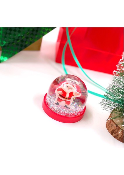 Lüks Karlı Diken Dekorasyon Masa Çam Ağacı 30CM Noel Baba Kar Küresi Hediye Seti Çantalı modelleri