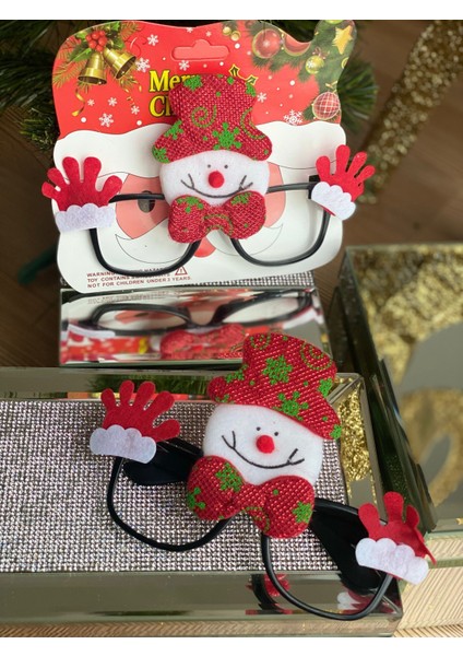 Yeni Yıl Yılbaşı Özel Lüks Geyik Boynuzlu Süslü Gözlük Noel Gözlüğü