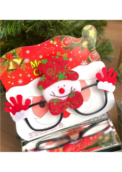 Yeni Yıl Yılbaşı Özel Lüks Geyik Boynuzlu Süslü Gözlük Noel Gözlüğü