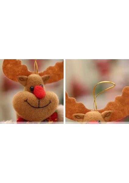 Yeni Yıl Yılbaşı Koleksiyonluk Büyük Kürklü Kumaş Çam Ağacı Süsü Santa Noel Baba Dekorasyon fırsatları