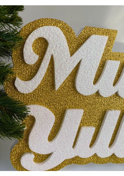 Yılbaşı Özel Simli Dev Mutlu Yıllar Yeni Yıl Doğumgünü Kapı Duvar Süsü fiyatları