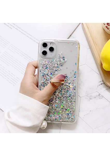 Lüks Metal Gold Yüzüklü Standlı Hareketli 3D Sulu Telefon Kılıfı Kapağı Kapak Altın iPhone 13 Pro modelleri