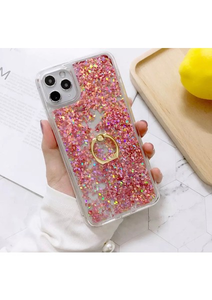 Moda Lüks Metal Gold Yüzüklü Standlı Hareketli 3D Sulu Sıvı Telefon Kılıfı Kapağı Kapak iPhone 13PRO fiyatları