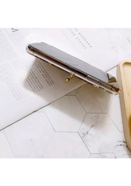 Moda Lüks Metal Gold Yüzüklü Standlı Hareketli 3D Sulu Sıvı Telefon Kılıfı Kapağı Kapak iPhone 13PRO indirimleri