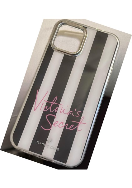 Trend Moda Victoria’s Secret Çizgili Pembe Şeffaf Telefon Kılıfı Kapağı Kapak iPhone 12 Pro Max fiyatları