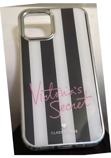 Trend Moda Victoria’s Secret Çizgili Pembe Şeffaf Telefon Kılıfı Kapağı Kapak iPhone 12 Pro Max fırsatları