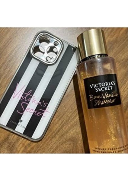 Trend Moda Victoria’s Secret Çizgili Pembe Şeffaf Telefon Kılıfı Kapağı Kapak iPhone 12 Pro Max indirimleri