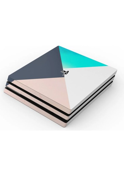 Modern Minimal Renkler Playstation 4 Pro Sticker Kaplamalar