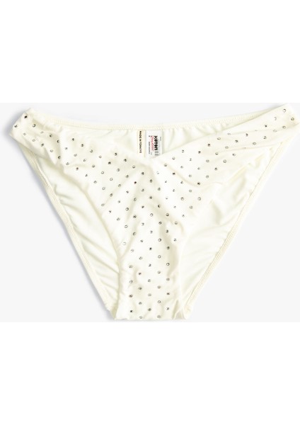 Bikini Altı V Kesim Normal Bel Parlak Taş İşlemeli