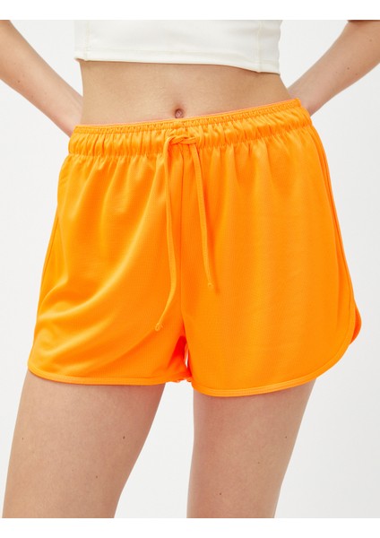 Mini Spor Şort Beli Bağlamalı