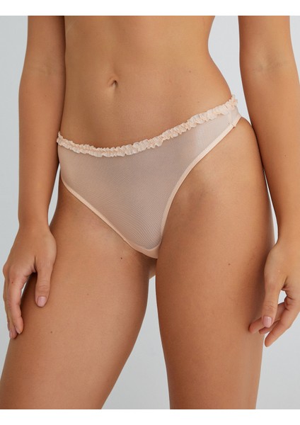 String Külot Fırfırlı Tül Normal Bel