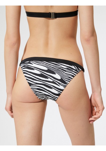 Zebra Desenli Bikini Altı Normal Bel