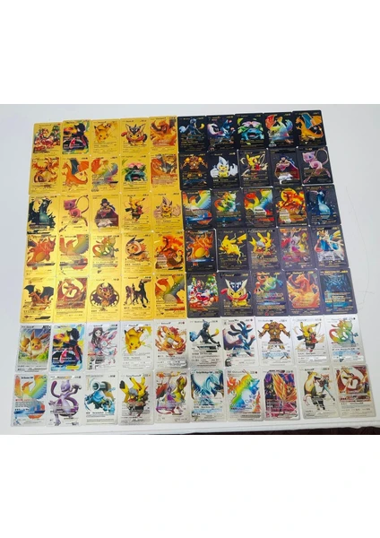 Abetto Market Pokemon Oyun Kartı Özel Seri Silver, Black & Gold Kart 3 Set 70 Özel Seri Kart