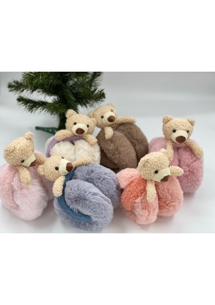 Peluş Pofuduk Ayıcık 3D Oyuncaklı Kulaklık Rüzgarlık Kulaklık Taç fiyatları