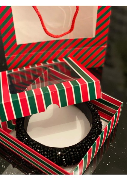 Yılbaşı Özel Gün Lüks Kristal Taş Kaplamalı Kadın Tacı Taşlı Taç Hediye Kutulu Kına Nişan Siyah fiyatları