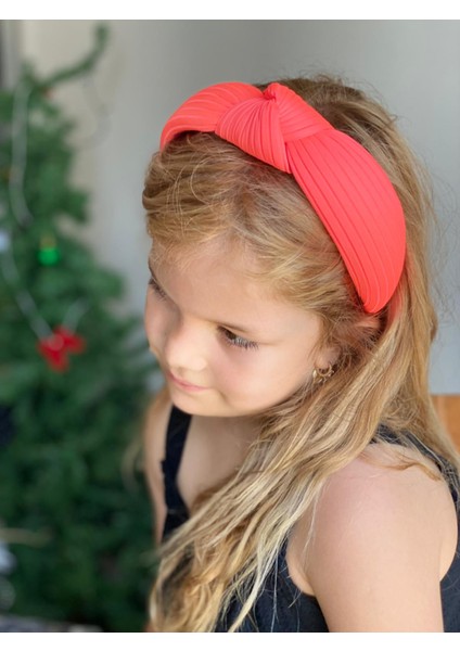 Yeni Trend Süngerli Düğümlü Taç Kadın Çocuk Tacı Neon Oranj Nar Çiçeği fiyatları