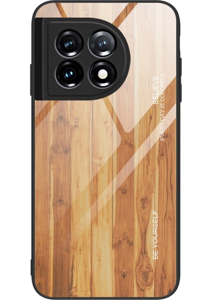 Oneplus 11 5g Ahşap Desen Anti-Fall Anti-Fone Temsilli Cam + Tpu Koruyucu Kılıfı (Yurt Dışından)
