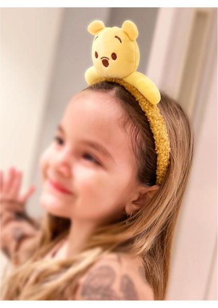Sevimli Büyük Peluş Pofuduk Winnie The Pooh Sarı Ayıcık Yetişkin Çocuk Tacı Kostüm Taç