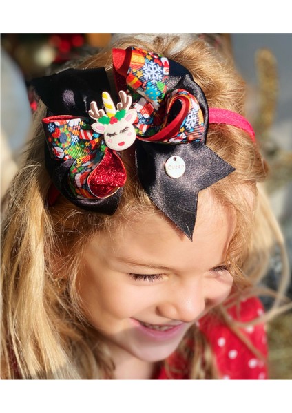 Yılbaşı Özel Christmas Geyikli Simli Norl Baba Lüks Katlı Fiyonk Kadife Taç Yetişkin Çocuk Tacı fırsatları