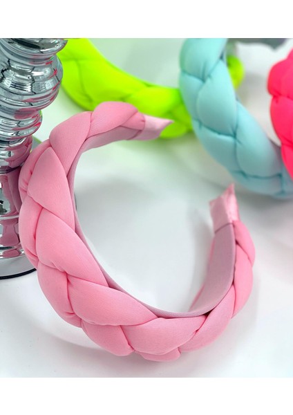 Yeni Yaz Modası Açık Pastel Pembe Geniş Örgü Taç Kadın Çocuk Tacı