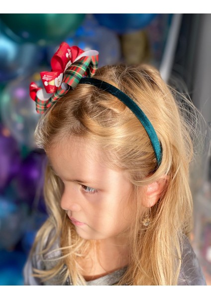 Özel Kutusunda Hediye Noel Baba Simli Ekose Lüks Kadife Taç Kristal Zümrüt Yeşili modelleri